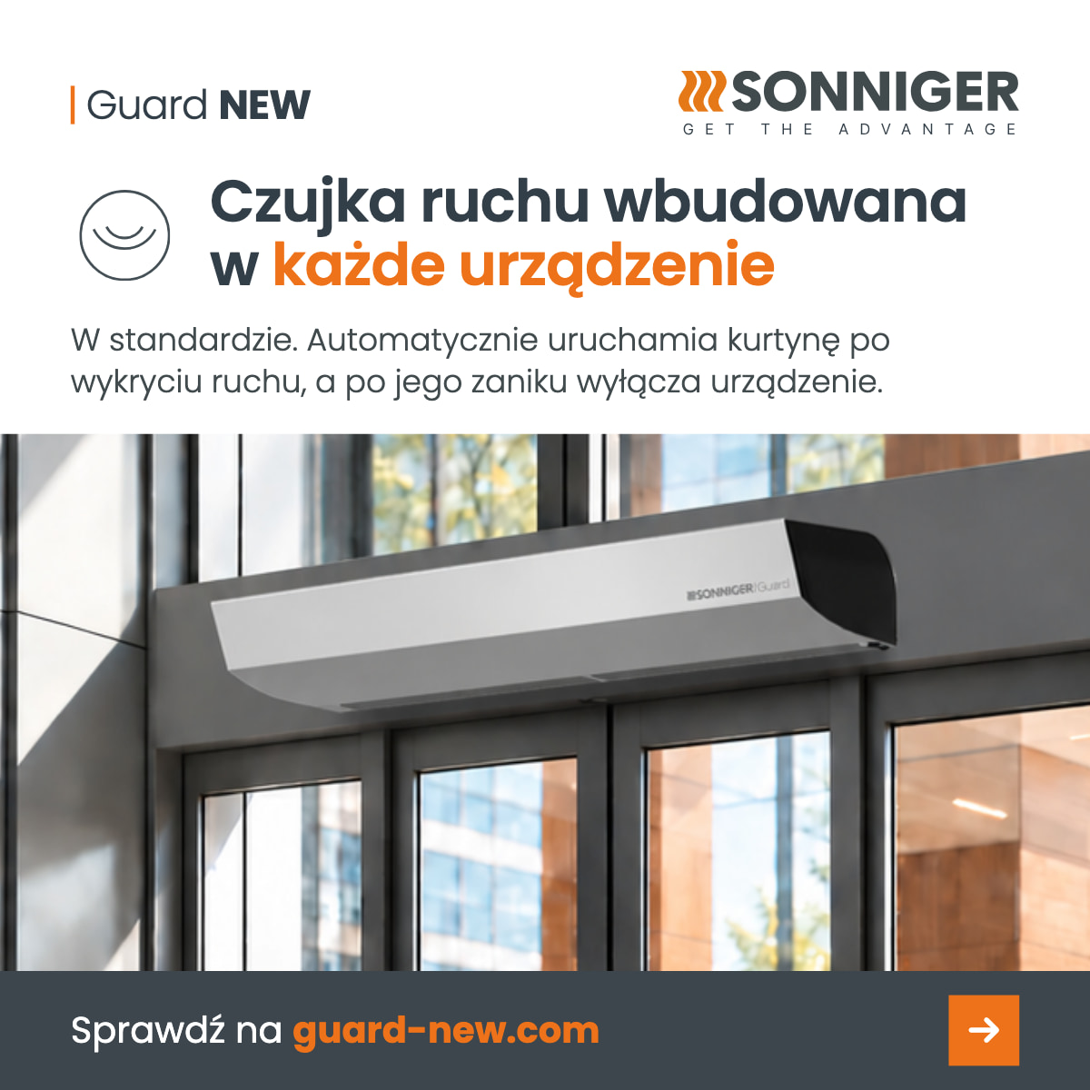 Czujka ruchu w standardzie