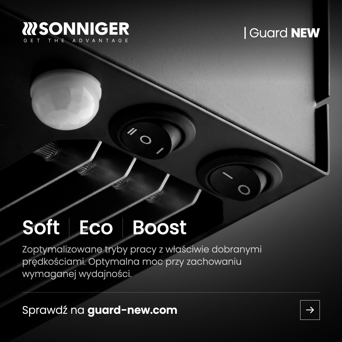 Tryby Soft · Eco · Boost