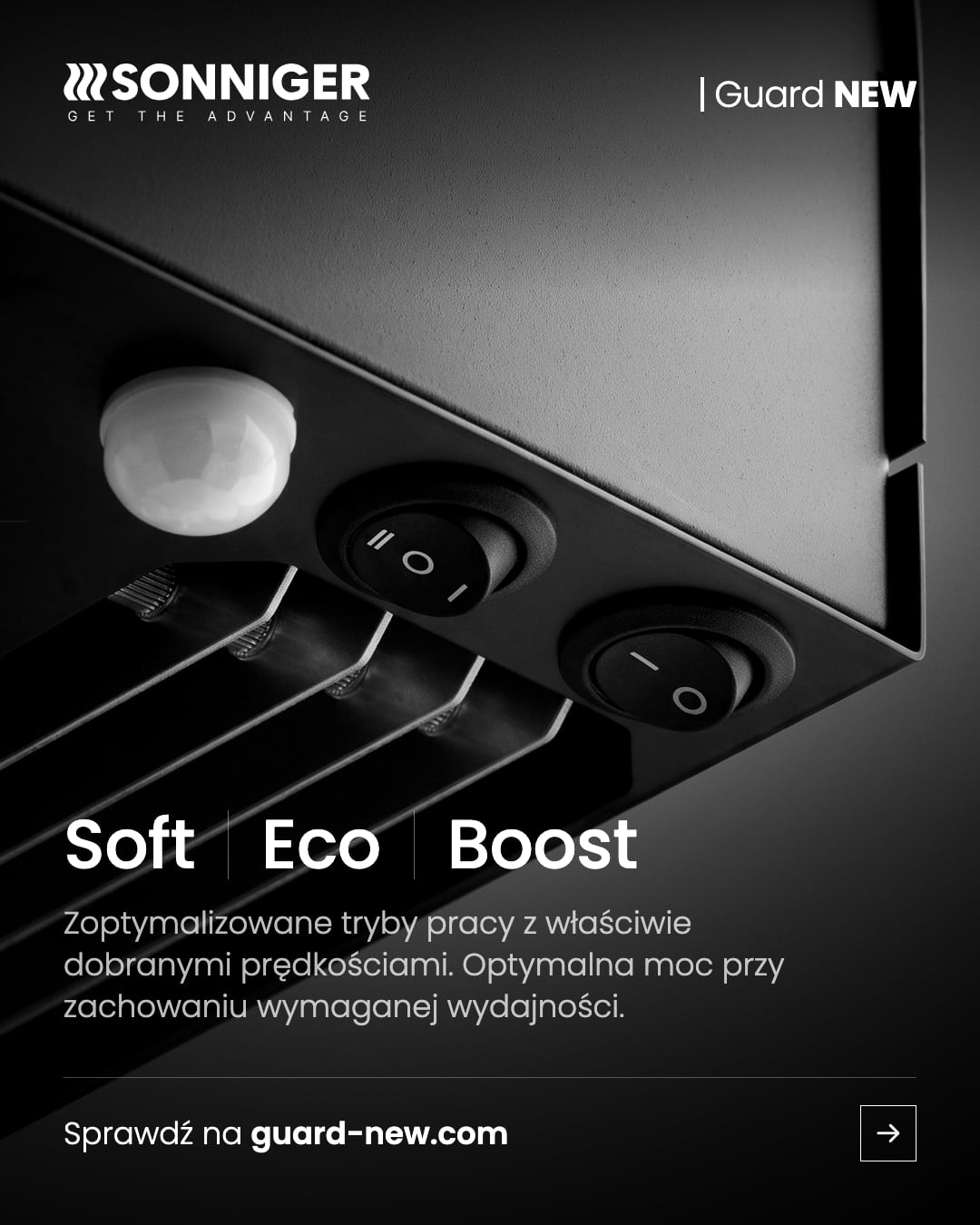 Tryby Soft · Eco · Boost