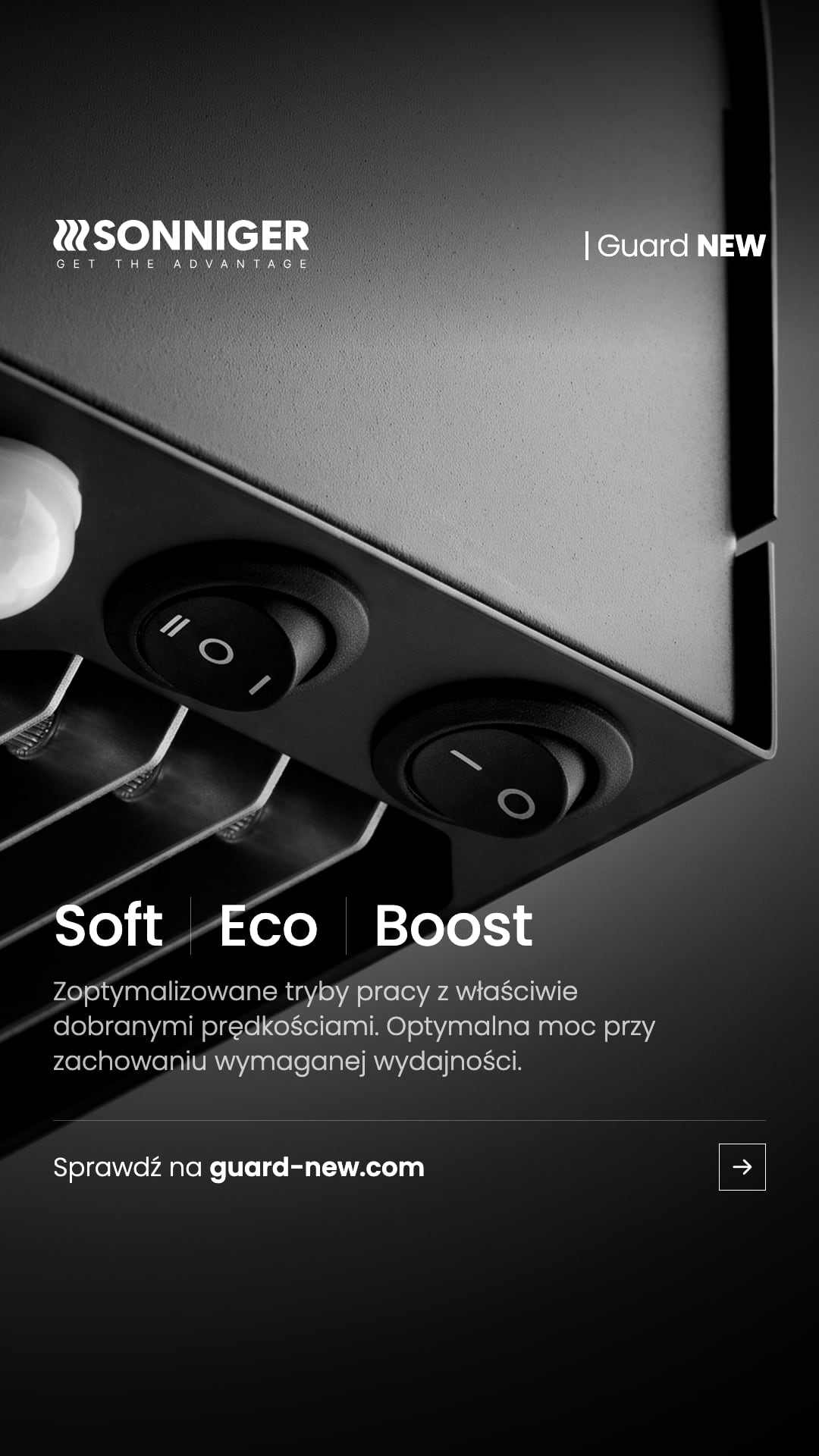 Tryby Soft · Eco · Boost